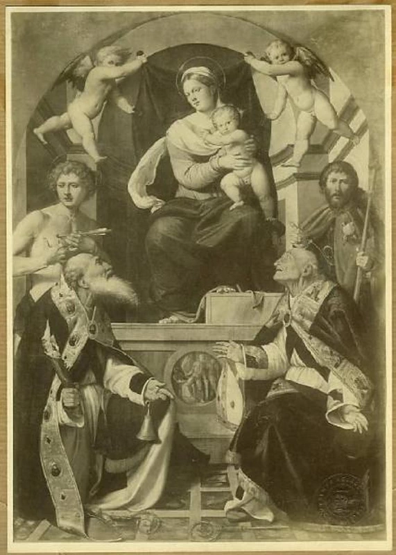 Madonna con Bambino, san Sebastiano, sant'Antonio abate, san Rocco e san Siro - Chiesa di S. Antonio Abate, Breno, Brescia